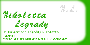 nikoletta legrady business card