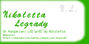 nikoletta legrady business card